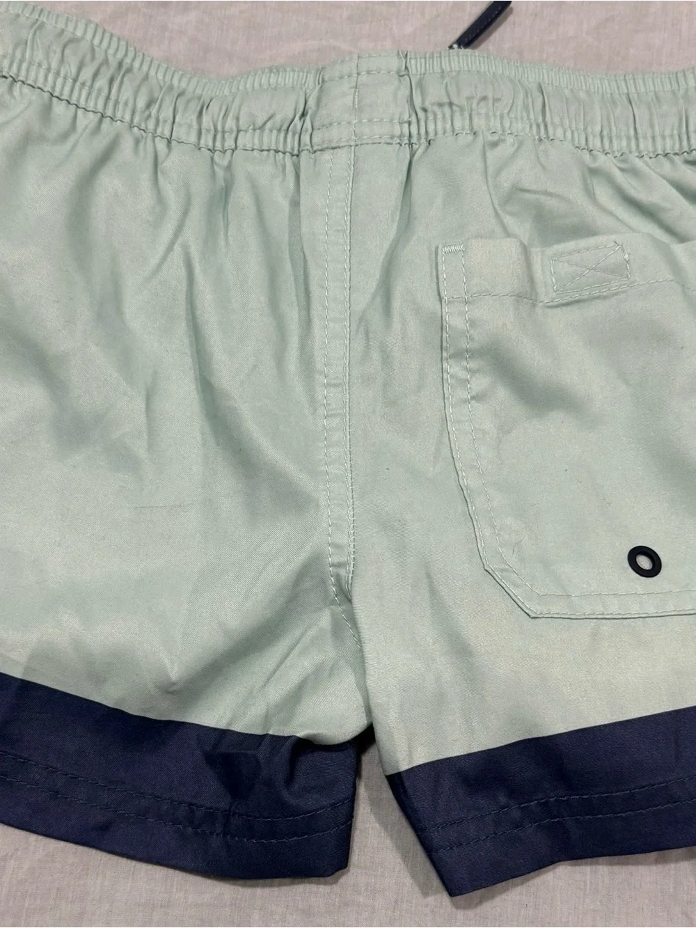 art class Light Blue & Navy Colorblock Swim Trunks